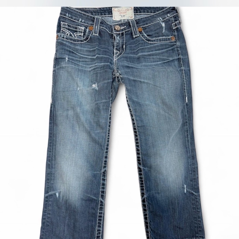 Big Star Liv Low Rise Capri Jeans Size 28 Y2K Distressed
